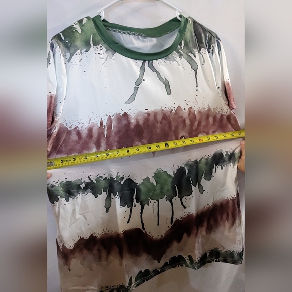 Green and Brown Tie-Dye Lounge Set, Size Extra Large, T1W - Picture 7 of 8